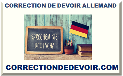 CORRECTION DE DEVOIR ALLEMAND 2024