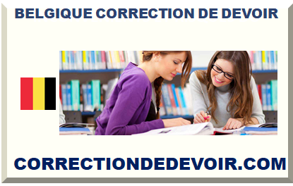 BELGIQUE CORRECTION DE DEVOIR