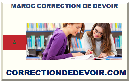 MAROC CORRECTION DE DEVOIR