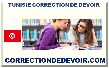 TUNISIE CORRECTION DE DEVOIR 2025